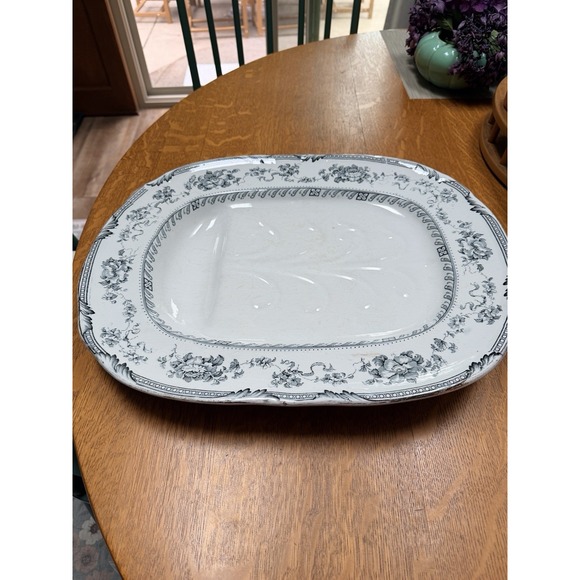 Royal Staffordshire/Wilkinson Other - HUGE Antique Royal Staffordshire Festoon Footed Meat Platter